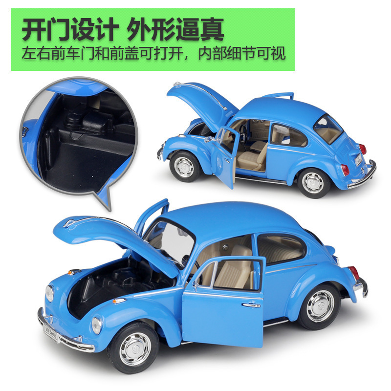 Hot Selling Welly 1:24 Vol kswagen Beetle Car Metal Collectible Simulation Die Cast Car Alloy Car Model