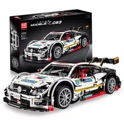 MOULD KING 13075 High-Tech Car Toys App Version  RC C63 White Race Car Model Building Block Sets For Birthday Gifts