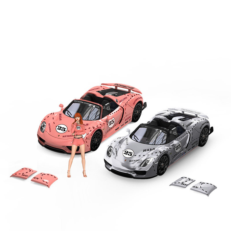 TimeMicro 1:64 P orsche 918 S pyder Metal Collectible Simulation Die Cast Car Alloy Car Model