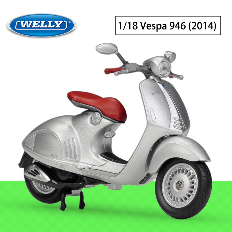 Hot Selling Welly VESPA 946 2014 1:18 Diecast Motorcycle Simulation Alloy Motorcycle Model