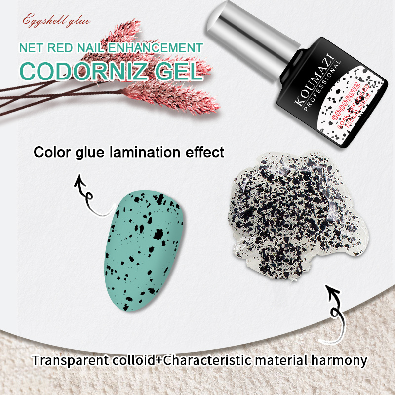 Koumazi Professional Manicure Salon Diy At Home Eggshell Effect Design Uv Led Soak Off Gel Nail Polish Varnish Nail Salon Uv Gel