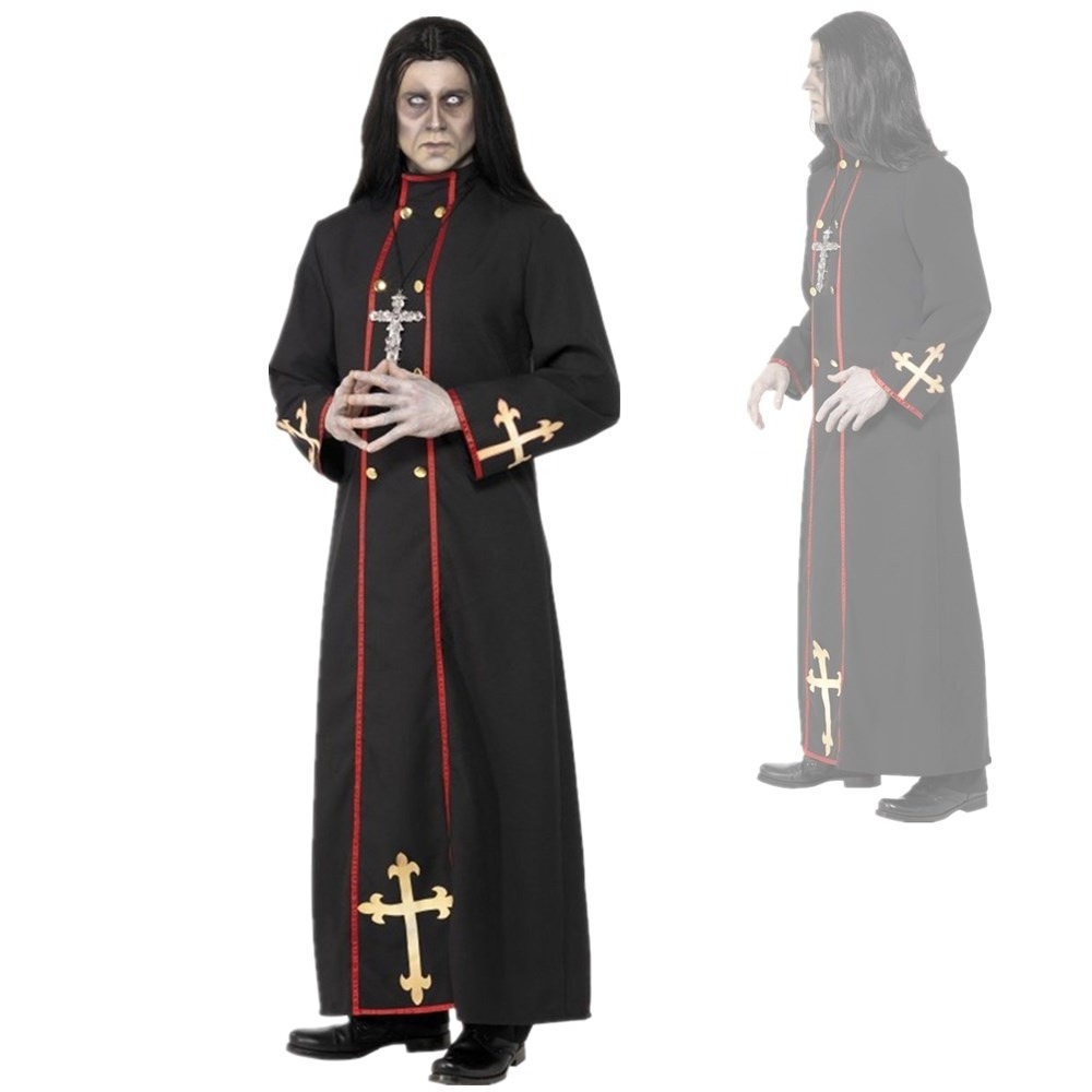 2022 new Halloween masquerade costume cosplay clothes suit Jesus priest costume party show trench coat