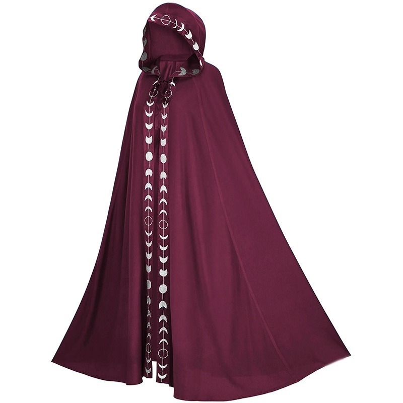 Hooded cloak Medieval Renaissance 5-color cloak Halloween cosplay costumes film and television cos costumes