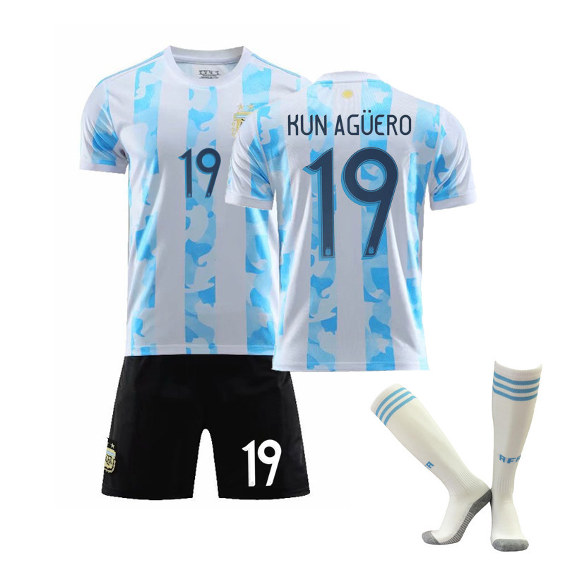 New 20-21 Argentina jersey No. 10 Messi home and away Neymar adult children's game uniform