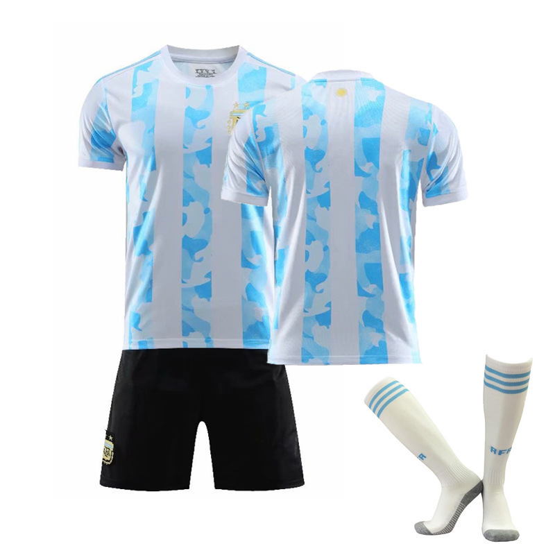 New 20-21 Argentina jersey No. 10 Messi home and away Neymar adult children's game uniform