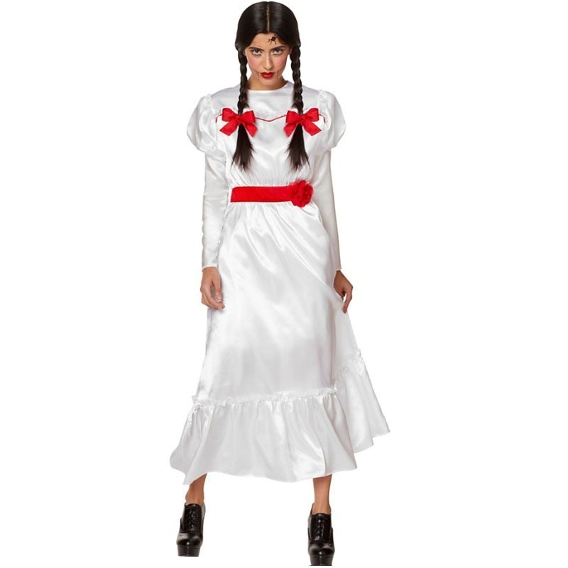 Halloween cosplay costume Weird doll women's horror movie Annabelle ghost baby birth ghost bride clothes