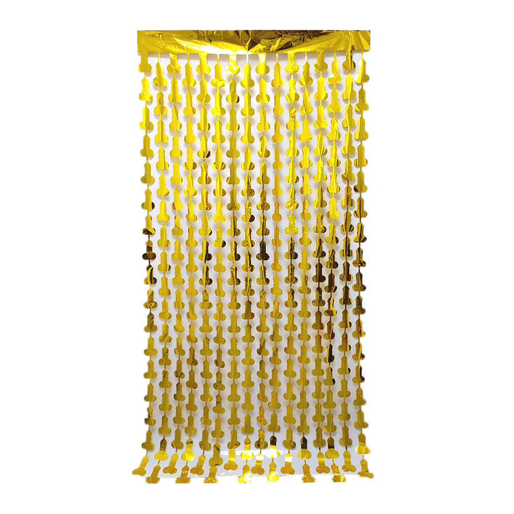 New Sexy Bachelor Party Penis Dick Shiny Rain Curtain For Bar KTV Theme Scene Props Layout Bachelor Party Decoration