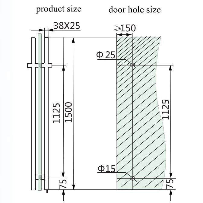 one side keys cylinder one side knob door pull handle lock for office home apartment  and shops