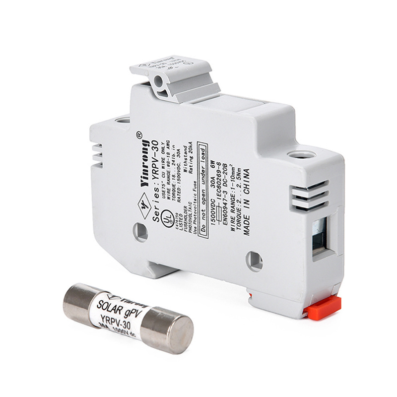 Yinrong Din Rail Fuse Holder Dc Fuse With Dc Short Circuit Protection 15 Amp High Voltage Fuse