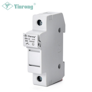 Yinrong Din Rail Fuse Holder Dc Fuse With Dc Short Circuit Protection 15 Amp High Voltage Fuse