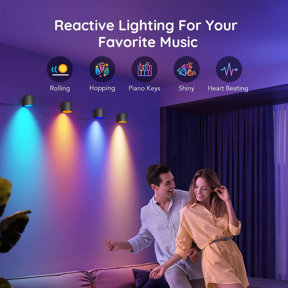 home decor luxury bedroom wall RGBCW lamp wireless WIFI control decorative living room smart LED wall light