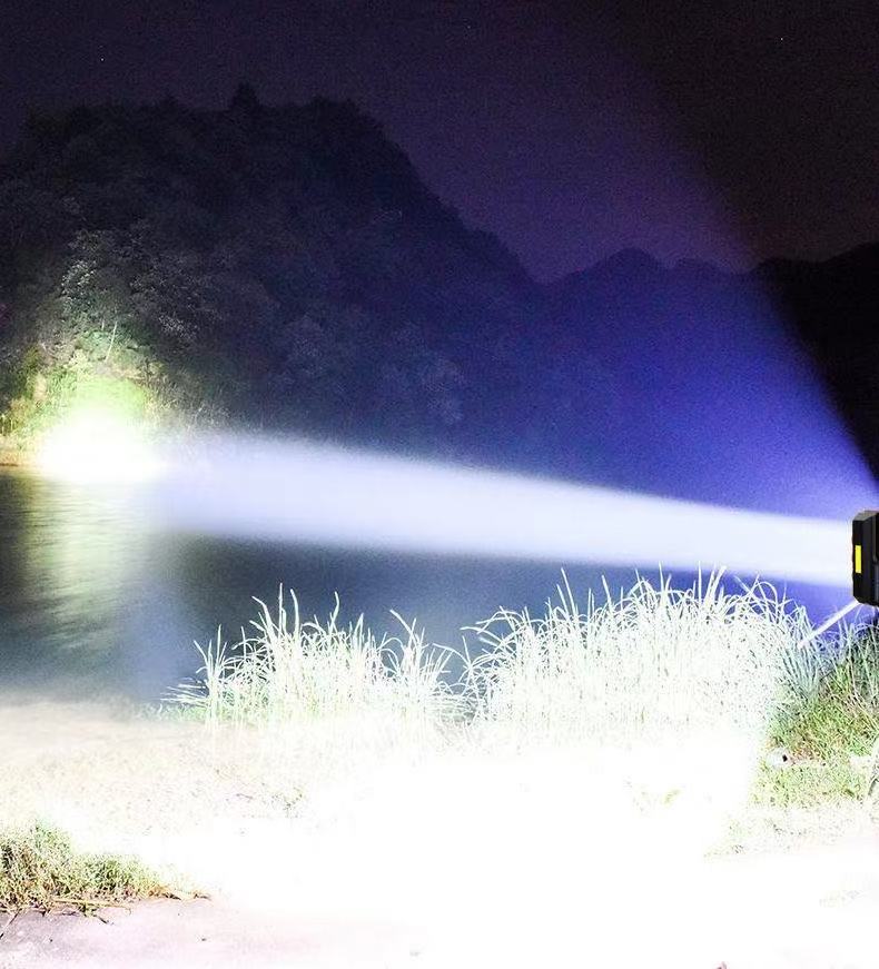 High Power Searchlight 8 LED USB Rechargeable Lamp Hammer Flashlights Solar Light Street Flash Lights