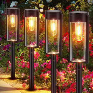 solar powered outdoor decor waterproof led motion sensor park solar garden lights