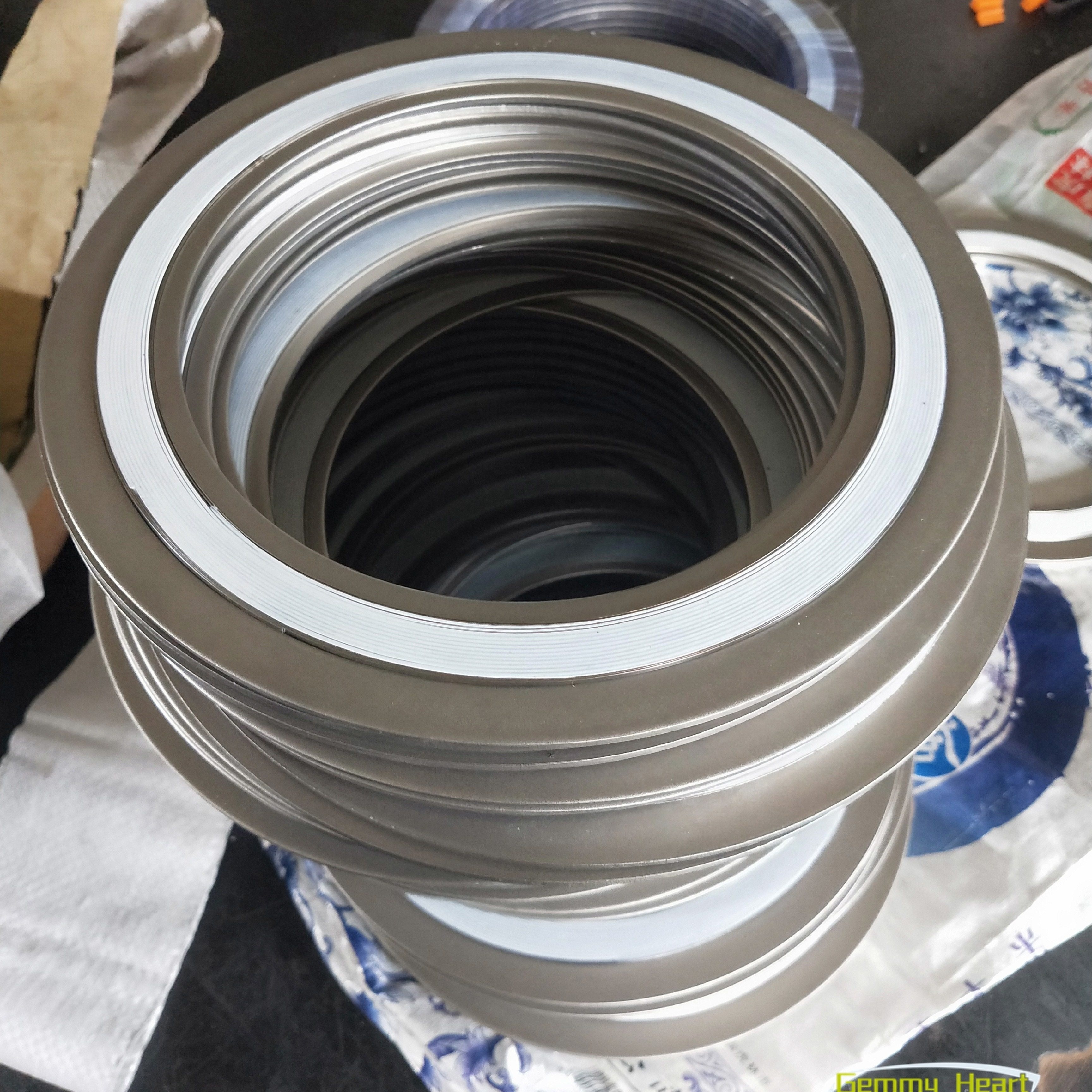 Low temperature resistance high pressure PTFE outer ring metal woudn gasket stainless steel metal spiral wound gasket