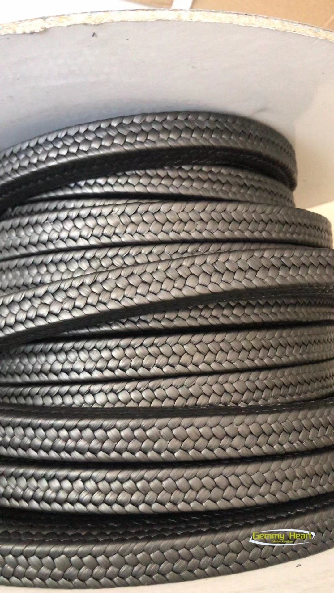 ptfe graphite yarn gland packing black graphitized PTFE square seal rope strip for Pump valve stem