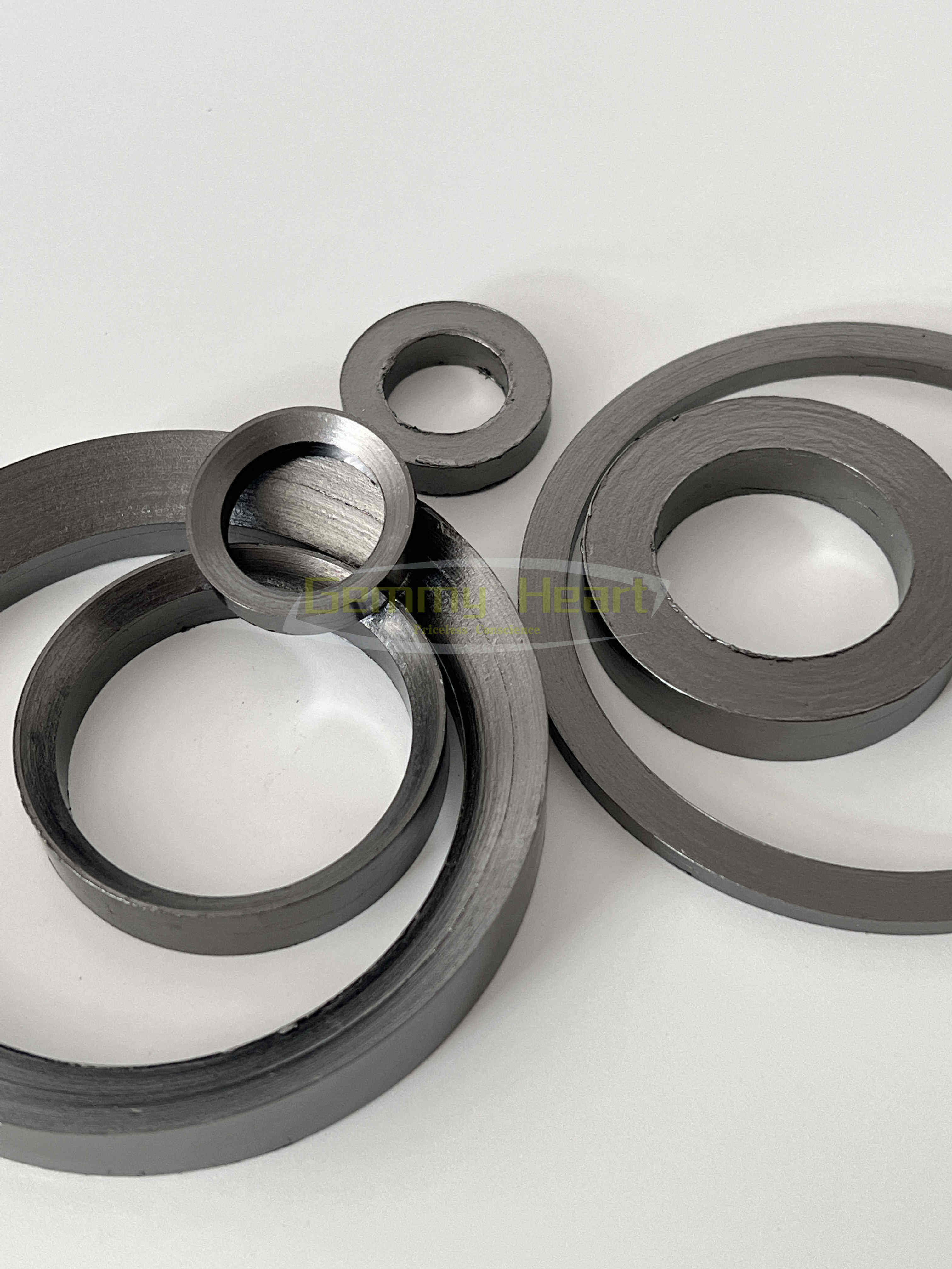 Customized reinforced graphite exhaust ring carbon black PTFE gasket flange gasket