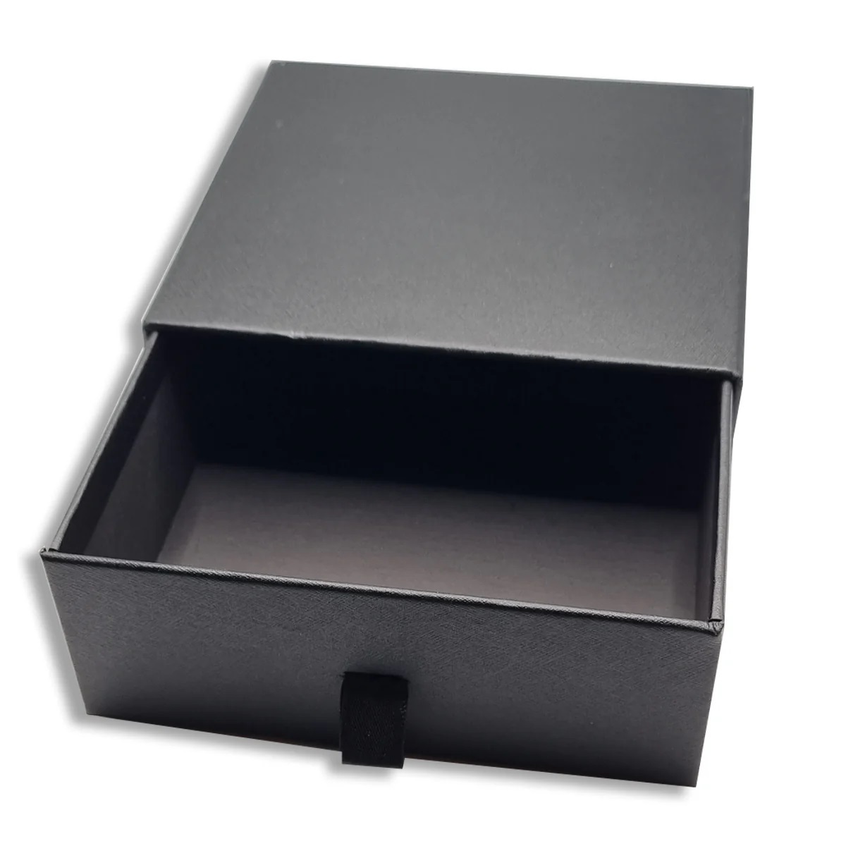 Pack Rigid Cardboard Kraft Paper Drawer Slide Out Gift Box With Ribbon Pull Tab