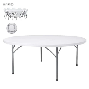 Cheap round folding banquet table for wedding event party, outdoor table and chairs