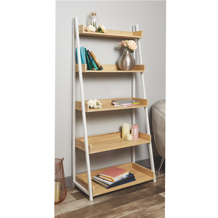 Multifunctional Design Wooden Bookcase Bookshelf Shelf Shelf 5-Tier Bookshelf