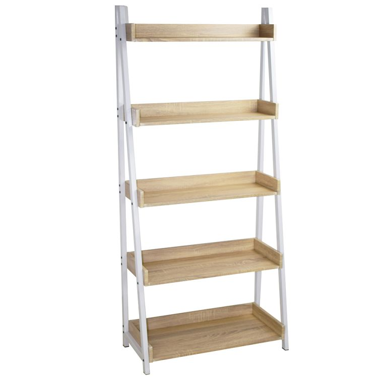 Multifunctional Design Wooden Bookcase Bookshelf Shelf Shelf 5-Tier Bookshelf