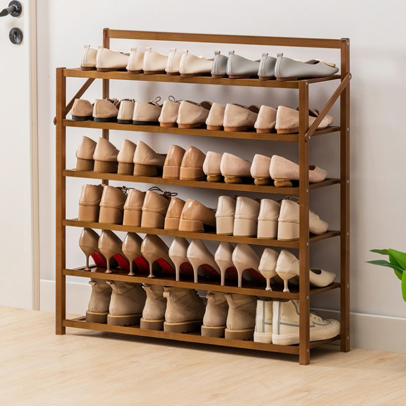 3 Tier Custom Portable Assembly Free Wooden Bamboo Panel Shoe Rack