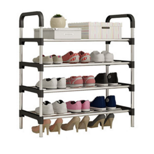 iron adjustable shoe organizer space saving shoe storage portable shoe rack for home