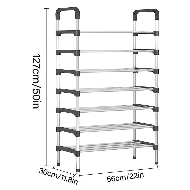 Stainless steel storage rack shoe cabinet multi-layer simple shoe rack organizer manufacturer wholesale