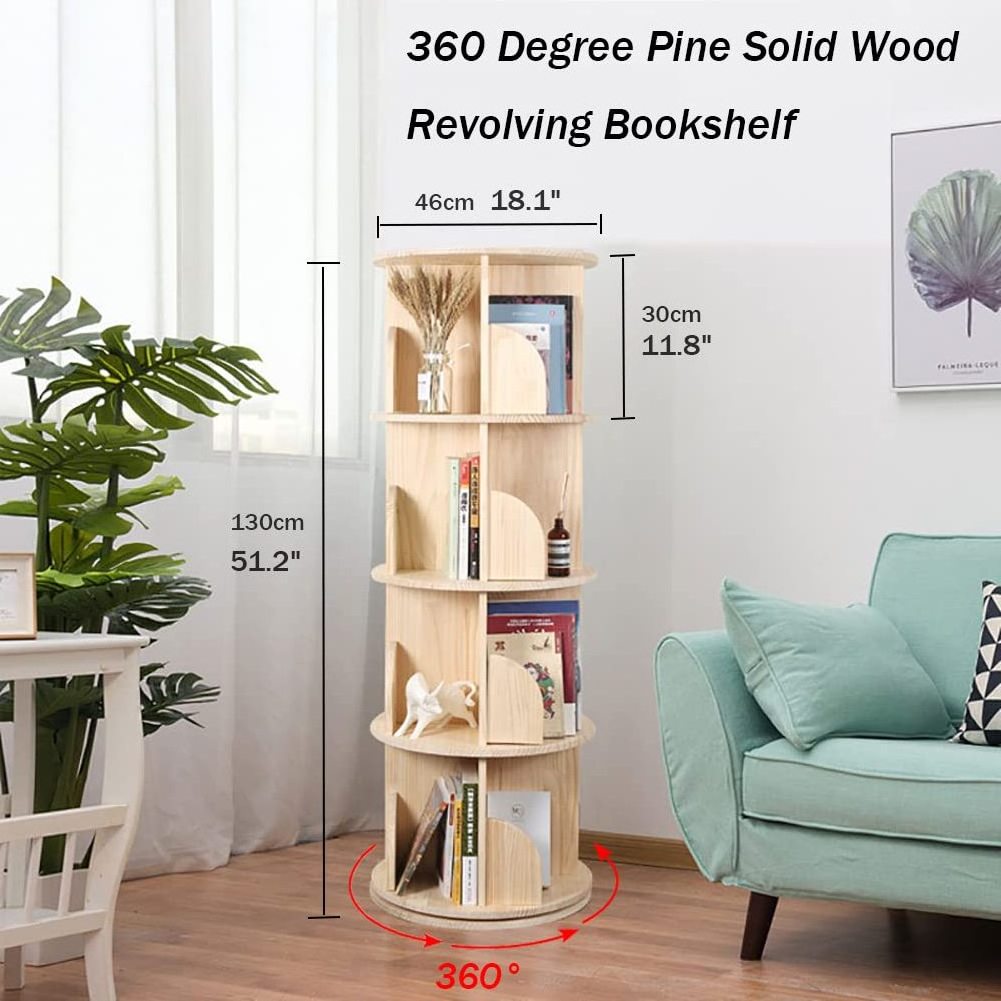 Tree Bookshelf with Drawer Wooden  Bookcase Storage Rack Mini Bookcases Narrow Desktop Organizer Shelves for Bedroom Office