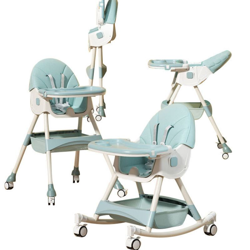 Children kids Baby swing rocking High Chairs Feeding Highchair Adjustable Safety Dining bouncer easy push supplies