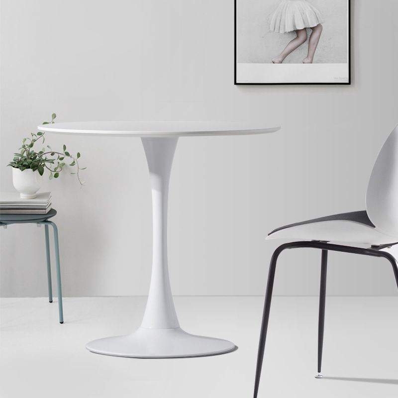 Dining Table Tulip Base Nordic White Luxury Small Furniture Round Modern Set Room Wood Dinning Metal Restaurant Home Furniture