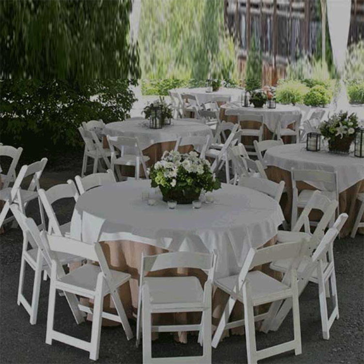 High Quality Garden Lightweight Wedding Event Plastic White Chairs Resin Outdoor Folding Chair