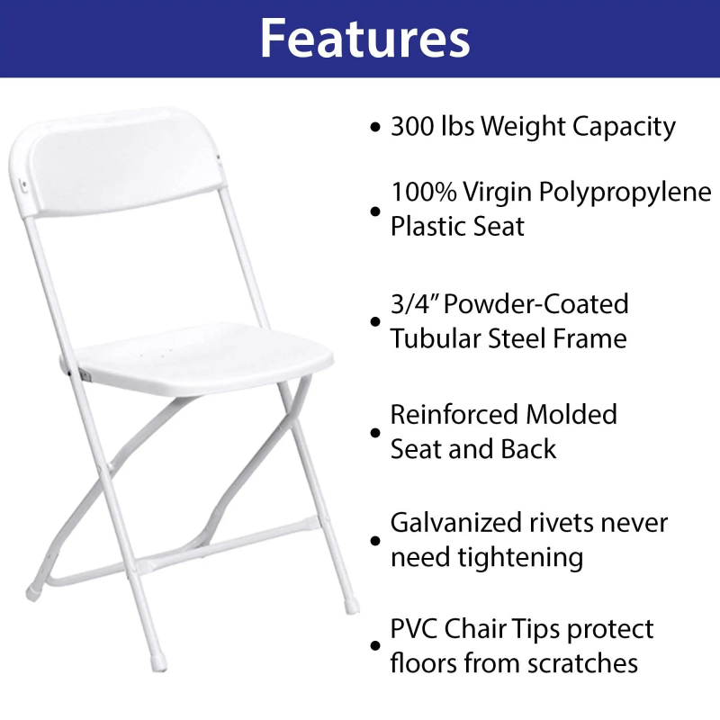 Wholesale Outdoor / Garden Chair Modern Design Banquet White Folding Chairs Wedding For Events