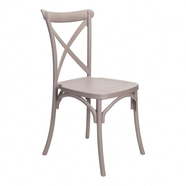 Factory wholesale Furniture Hotel Banquet Stacking Plastic Cross Back Dining Chairs