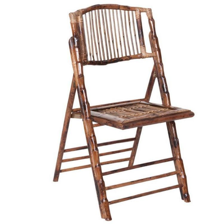 Wholesale cheap wedding event bamboo portable folding chair rattan garden chair wooden folding chair