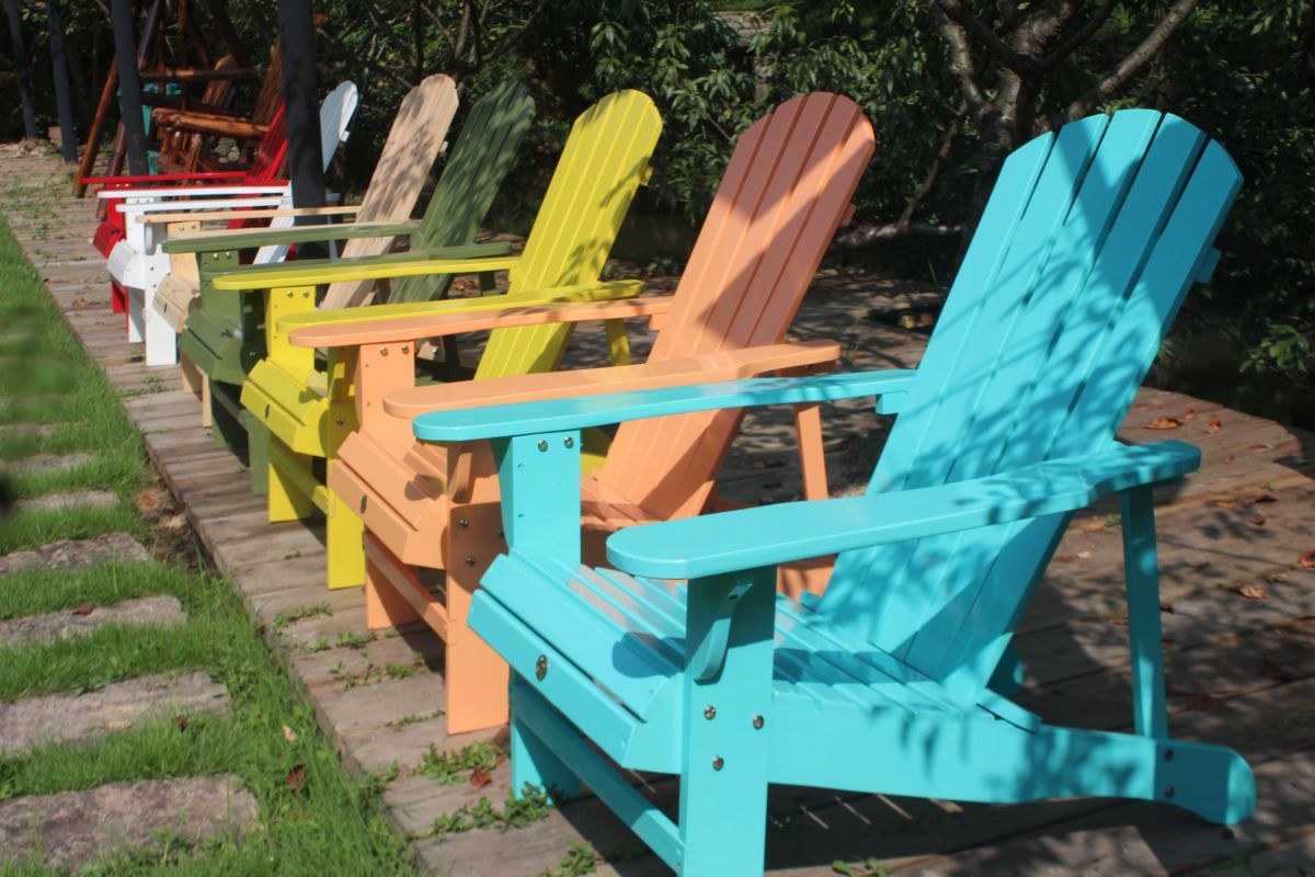 Factory wholesale adirondack chair outdoor lounge chair all-weather fade resist fade easy to maintain plastic wood garden chair