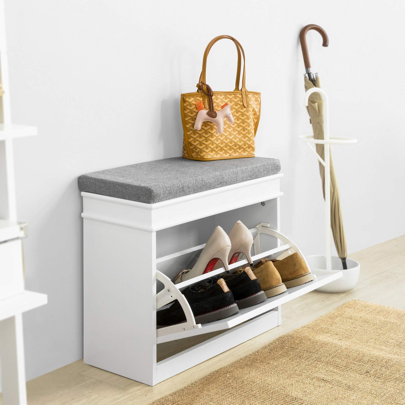 Modern Pu Leather Shoe Storage Bench Shoe Storage Rack Cabinet With Seats Shoe Changing Stool Bench-customization