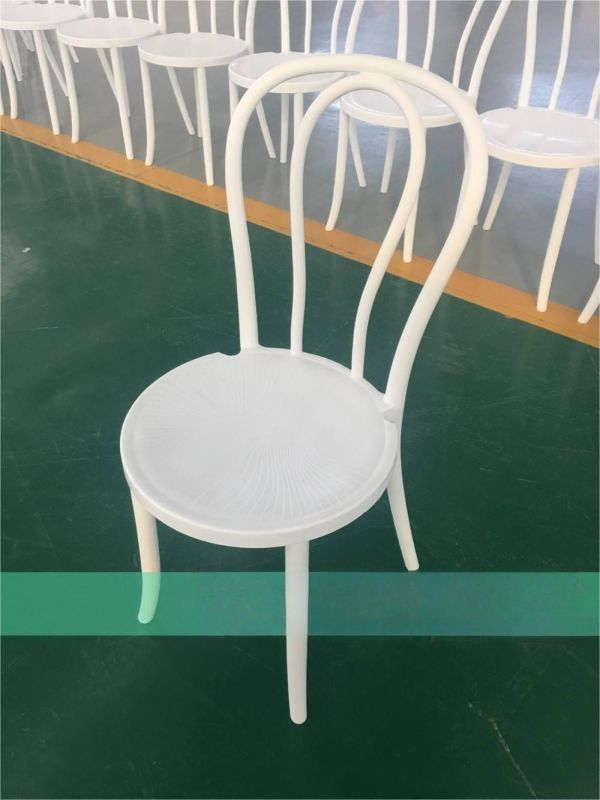 White Thonet Bentwood Stacking Chair