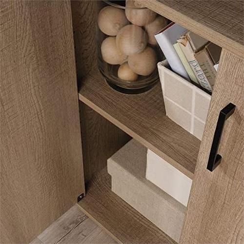 Bookcase with Doors, 4 Tier Display Storage Shelves Home Decor Furniture for Office, Living Bed Room, Summer Oak Finish