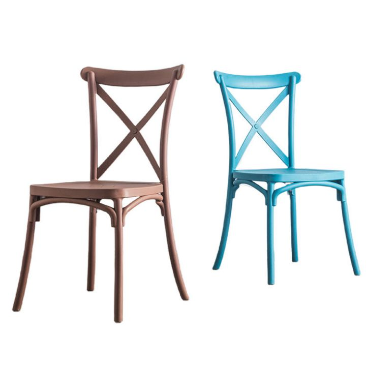 Factory wholesale Furniture Hotel Banquet Stacking Plastic Cross Back Dining Chairs