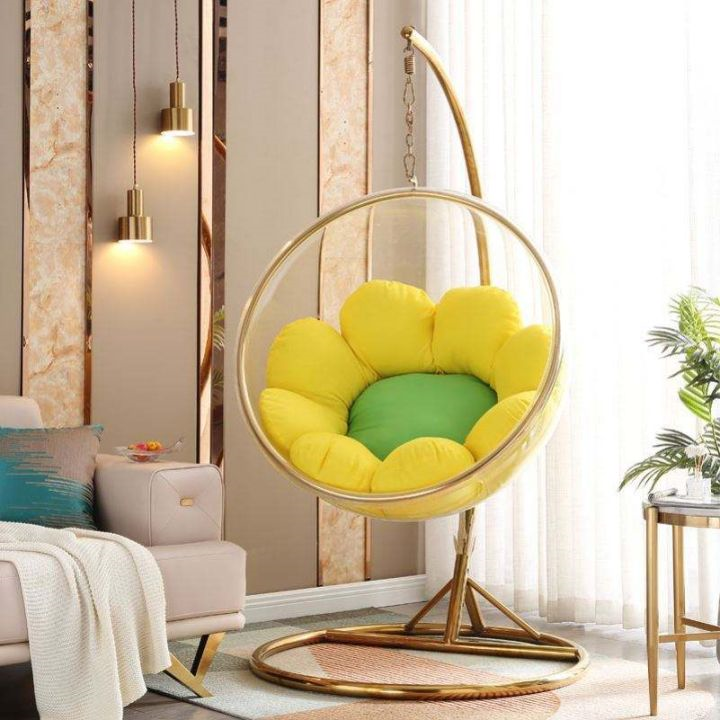 Egg-Shaped Luxury furniture Floor Stand Type Globe Type Hanging swing single Chain Type acrylic Bubble Chair living room