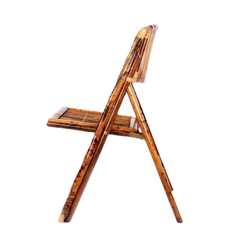 Wholesale cheap wedding event bamboo portable folding chair rattan garden chair wooden folding chair