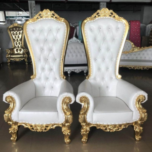 luxury royal cheap king throne chair gold wedding chair for bride and groom