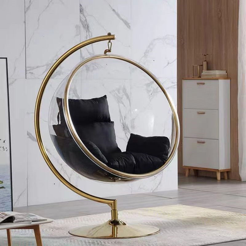 hot selling bubble chair with stand transparent living room chair gold egg chair on stand