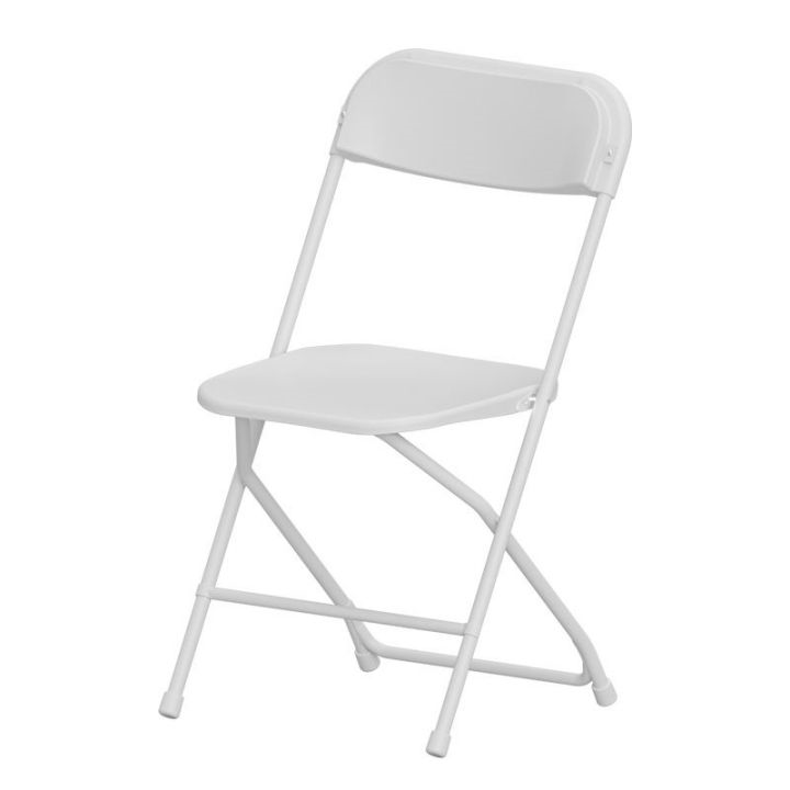 US Warehouse  Plastic Folding Chair White 45*45*80cm Comfortable Event Chair-Lightweight Folding Chair