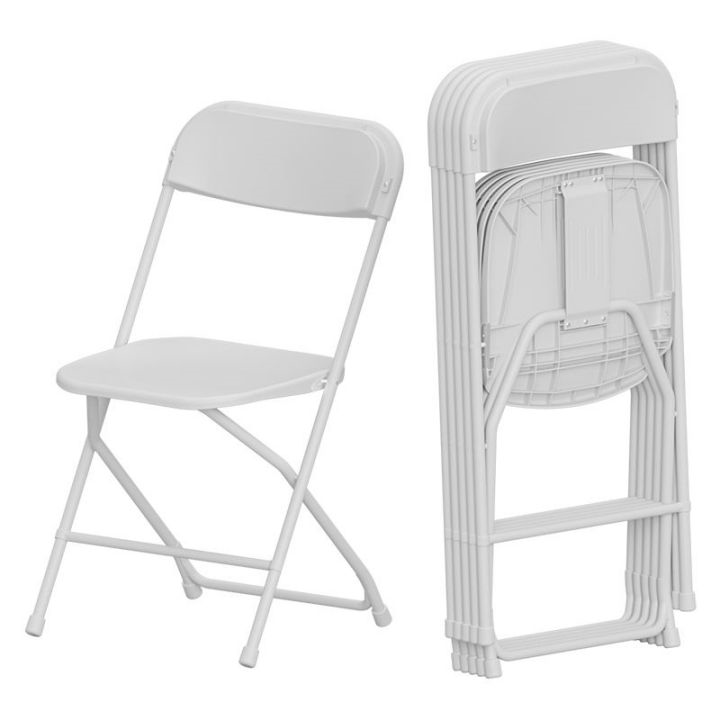 US Warehouse  Plastic Folding Chair White 45*45*80cm Comfortable Event Chair-Lightweight Folding Chair