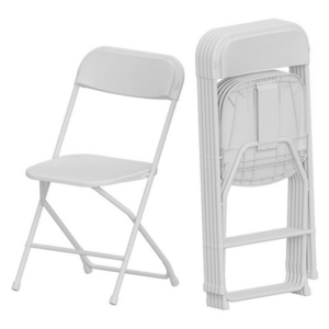 US Warehouse  Plastic Folding Chair White 45*45*80cm Comfortable Event Chair-Lightweight Folding Chair