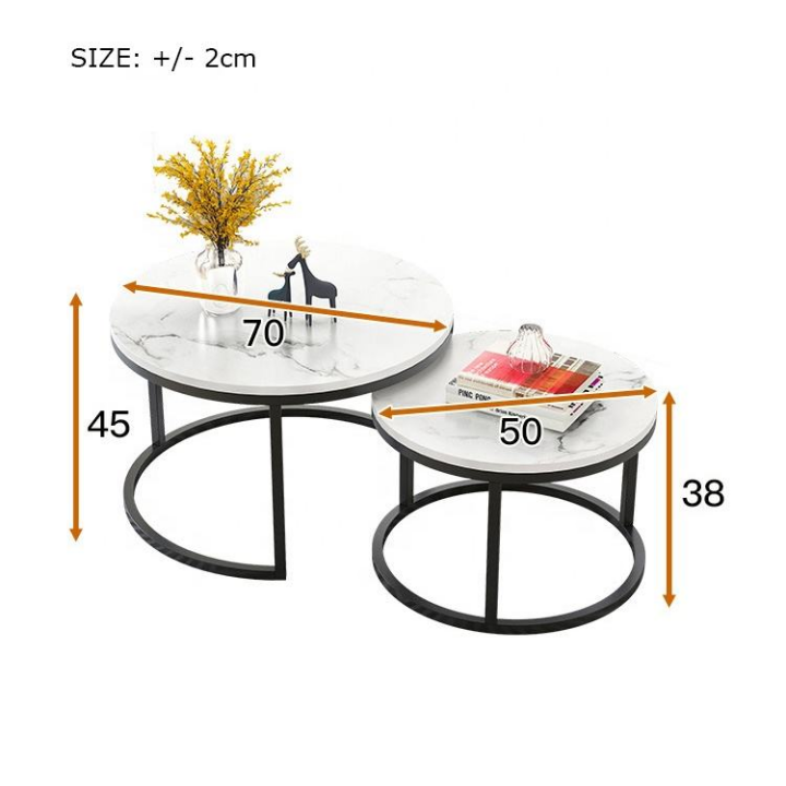 Modern Nordic Coffee Table Living Room Simple Tea Table Set Small Light Luxury Apartment Table White Black