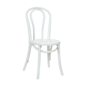 White Thonet Bentwood Stacking Chair