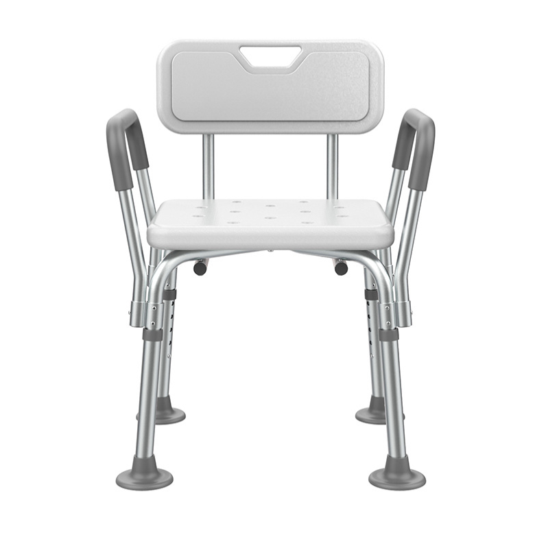 Bathtub Adjustable Shower Chair, Bath Stool with Removable Back 300lbs - Tool Free Anti-Slip Bench Bathtub Stoo