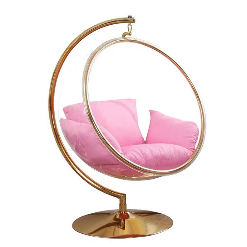 hot selling bubble chair with stand transparent living room chair gold egg chair on stand